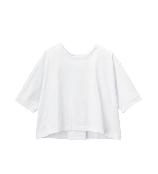 GeeRA（ジーラ）の「綿混素材クロップドＴシャツ（Tシャツ）」｜詳細画像