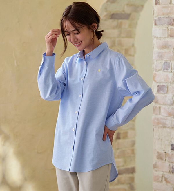 BELLUNA（ベルーナ）の「【ＰＯＬＯ　ＢＣＳ】オックス素材刺しゅうシャツ（シャツ）」｜詳細画像