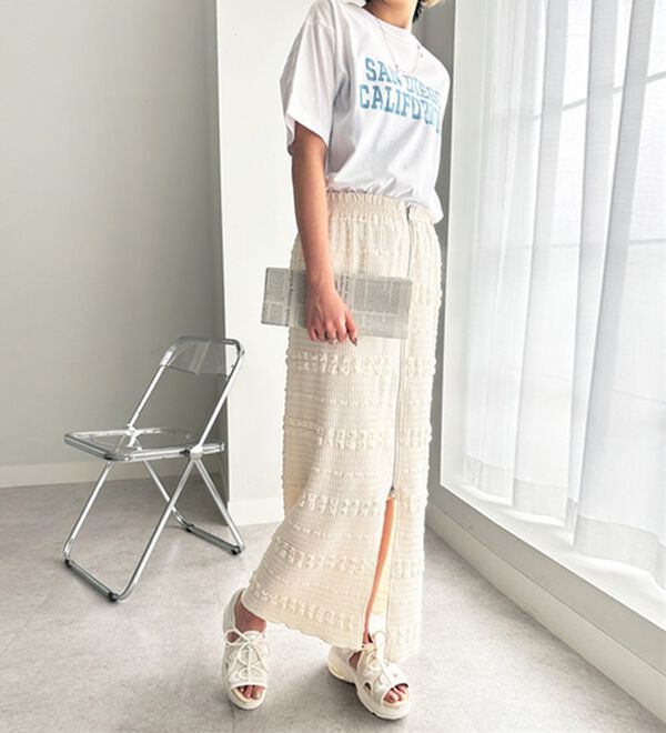 GeeRA（ジーラ）の「フロントジップカットスカート（ミニスカート）」｜詳細画像