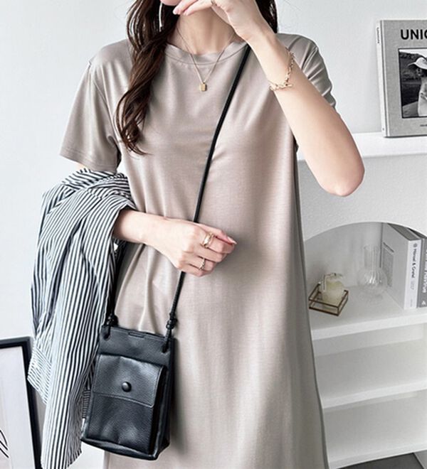 GeeRA（ジーラ）の「【接触冷感】フレアーシルエットロングワンピース（ロングワンピース）」｜詳細画像