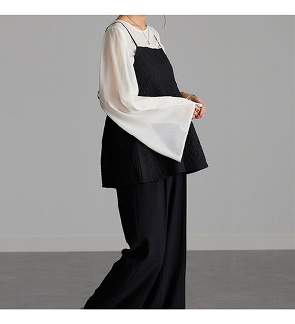 RANAN（ラナン）の「ふくれジャカードキャミブラウス（ブラウス）」｜詳細画像