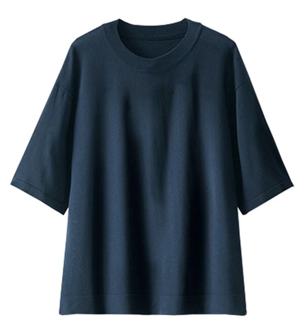 BELLUNA（ベルーナ）の「【快適Ｌａｂ．】シャリ冷！洗える多機能ニットＴシャツ（ニット・セーター）」｜詳細画像