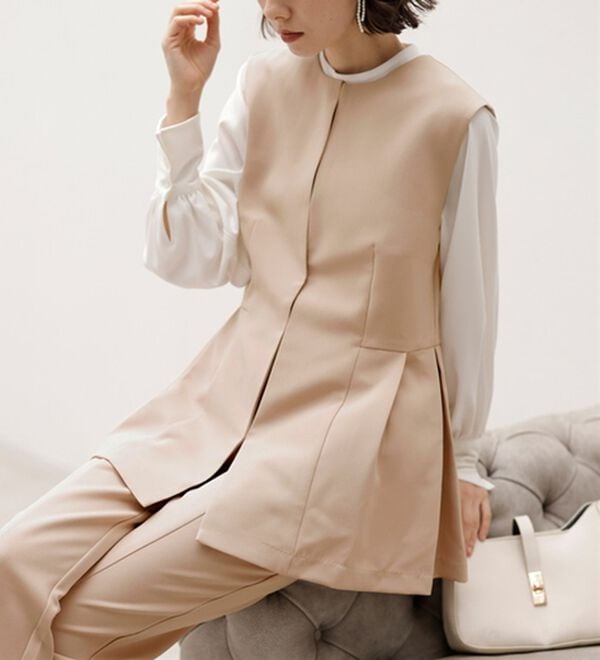 GeeRA（ジーラ）の「【入卒式/セレモニー】ペプラムベストセットアップスーツ（パンツスーツ）」｜詳細画像