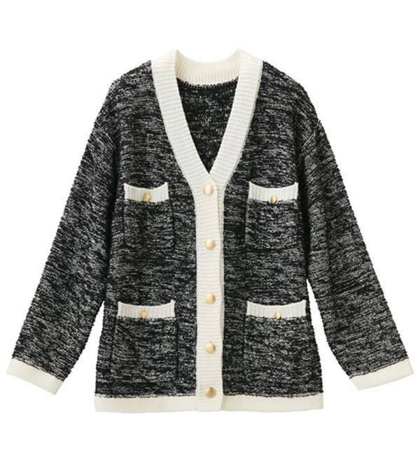 RANAN（ラナン）の「ツイード調ニットカーディガン（ニットカーディガン）」｜詳細画像