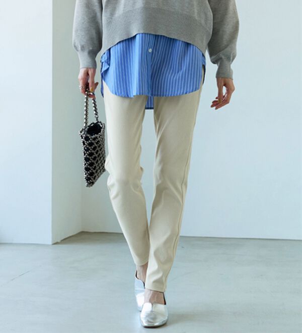BELLUNA（ベルーナ）の「美ストレッチ素材レギンスパンツ【Ｐｒｉｍａ　Ｆｉｔ　Ｐａｎｔｓ】（スパッツ・レギンス）」｜アイボリーベージュ