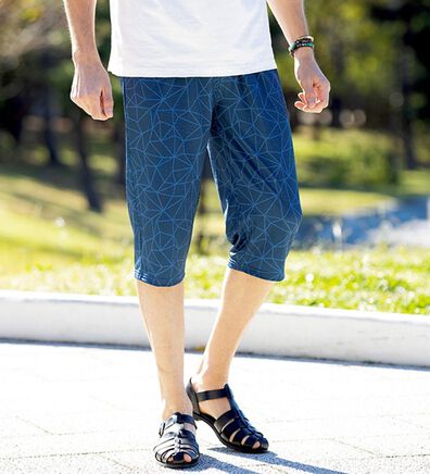 「【３本組】そのままお出掛け大人柄ステテコ（メンズ靴下・タイツ）」