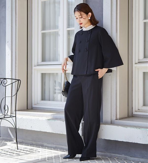 RANAN（ラナン）の「＜２点セット＞フレアージャケットワイドパンツセット（パンツスーツ）」｜詳細画像