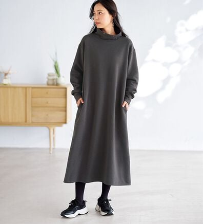 BELLUNA（ベルーナ）の「＜＆ｃｏｃｏｃｈｉ＞あったかキレイ大人のワンピース（カットソーワンピース）」