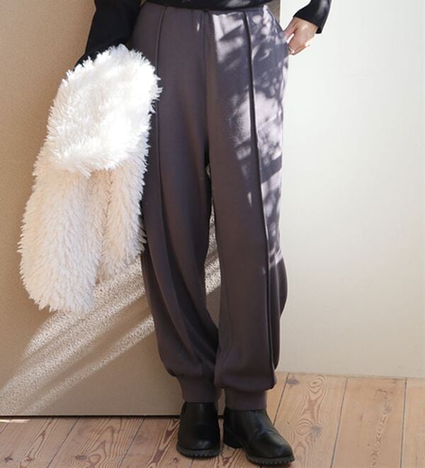 A HAPPY MARILYN（アハッピーマリリン）の「【Ｌ～８Ｌ】暖かシャギーで下半身の冷え対策！裏起毛 裏シャギーパンツ（フルレングスパンツ）」｜詳細画像