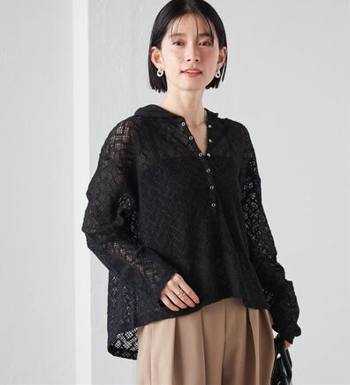RANAN（ラナン）の「レースフーディートップス（カットソー）」