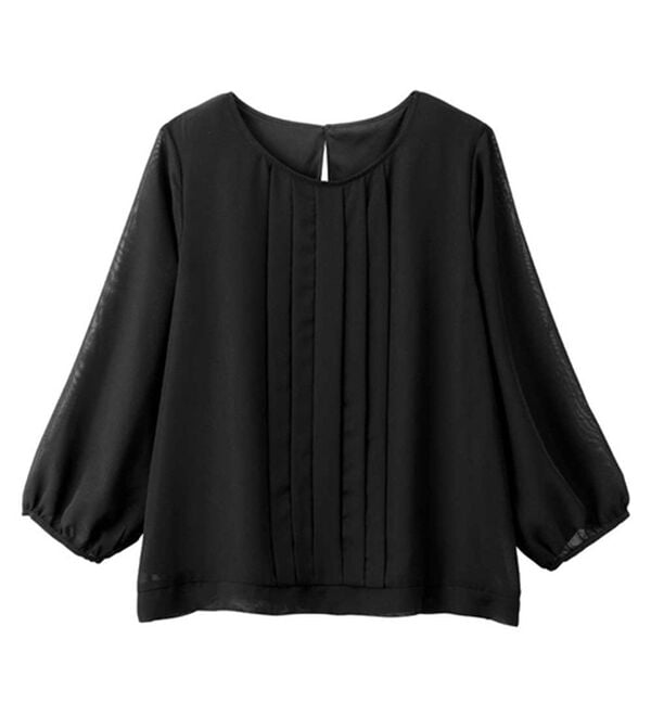 Viola e Viola（ヴィオラ エ ヴィオラ）の「タックデザインシフォンブラウス（ブラウス）」｜詳細画像