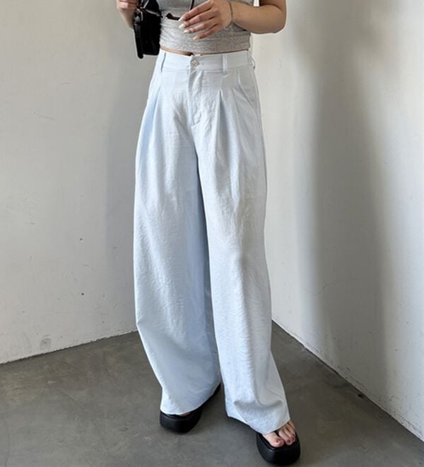 GeeRA（ジーラ）の「ハイウエストスラックスパンツ（ワイドパンツ・ガウチョ）」｜詳細画像