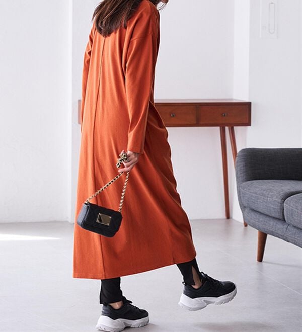 RANAN（ラナン）の「【レギンス付】＜ＢＣ＞綿１００％オーバーシルエットワンピース（その他ワンピース）」｜詳細画像