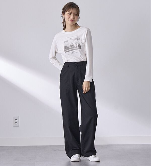 BELLUNA（ベルーナ）の「大人のきれいめベイカーチノパンツ（フルレングスパンツ）」｜詳細画像