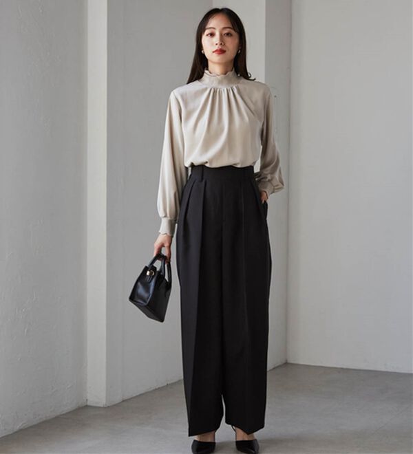 RANAN（ラナン）の「スカラップリブニット使いブラウス（ブラウス）」｜詳細画像