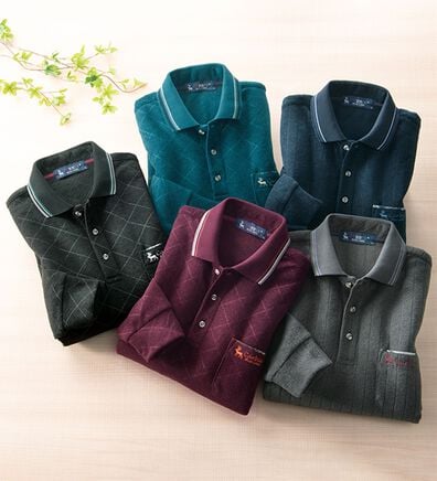 「毎日着たい柔らか素材の暖かポロ（メンズポロシャツ）」