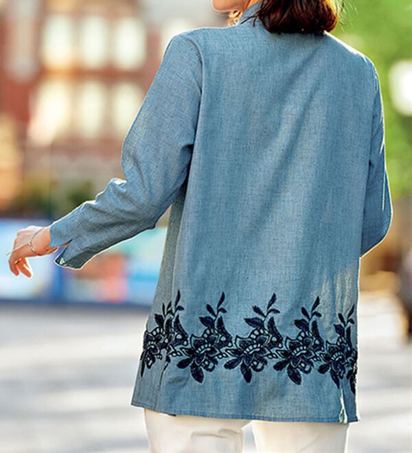 BELLUNA（ベルーナ）の「インド綿入りパネル刺しゅうシャツチュニック（シャツ）」｜詳細画像