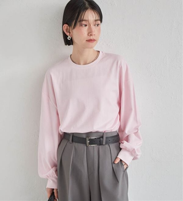 RANAN（ラナン）の「多機能ベーシックオーバーサイズ長袖Tシャツ（Tシャツ）」｜詳細画像