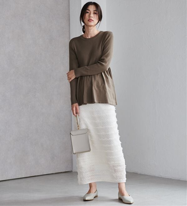 RANAN（ラナン）の「フリルレースナローロングスカート（ロングスカート）」｜詳細画像