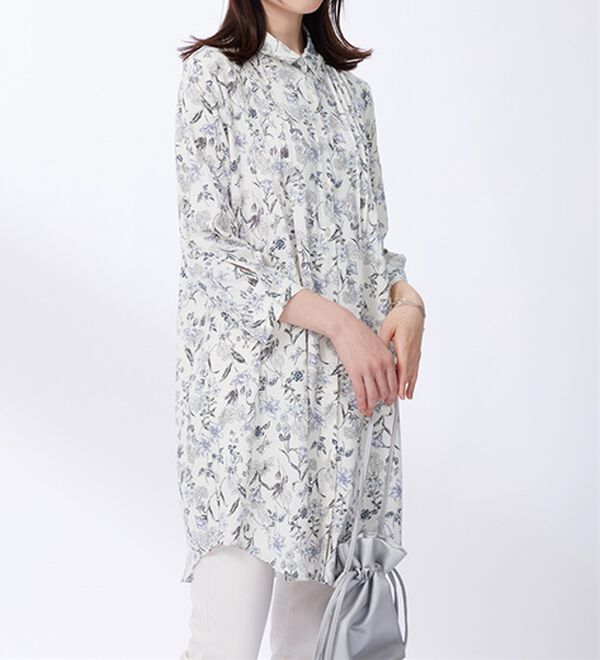 BELLUNA（ベルーナ）の「レーヨン素材ピンタック使いワンピース（その他ワンピース）」｜詳細画像