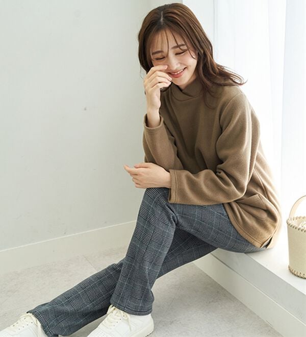 BELLUNA（ベルーナ）の「まるではく毛布！静電防止付裏ファーイージーパンツ（フルレングスパンツ）」｜詳細画像