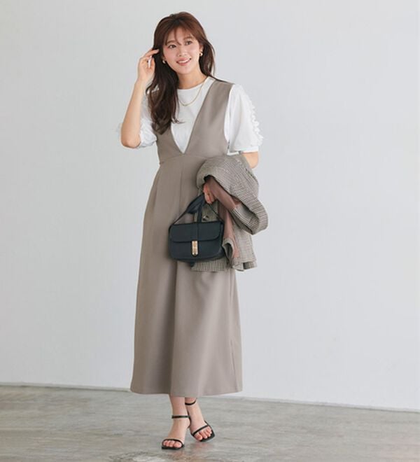 Pierrot（ピエロ）の「ウエストマークジャンパースカート（ジャンパースカート）」｜詳細画像