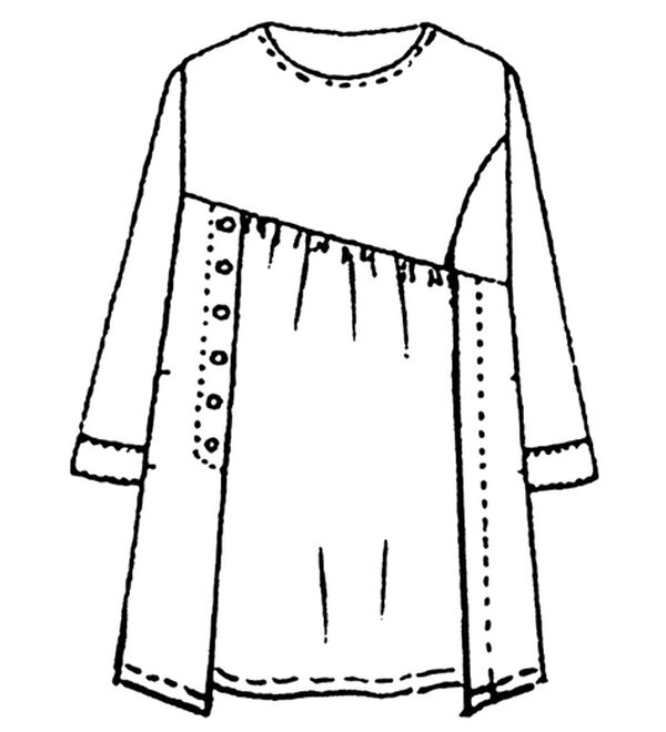 BELLUNA（ベルーナ）の「ゆったりおしゃれに体型カバー切替チュニックワンピース（チュニックワンピース）」｜詳細画像