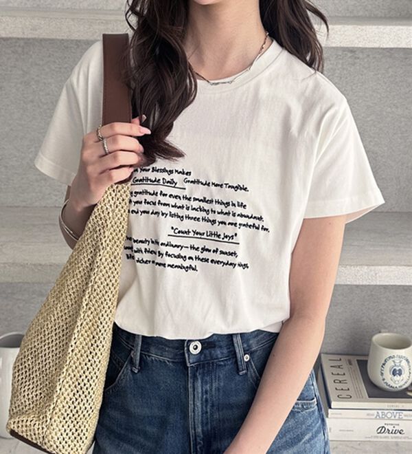 GeeRA（ジーラ）の「綿100％刺繍ロゴＴシャツ（Tシャツ）」｜詳細画像