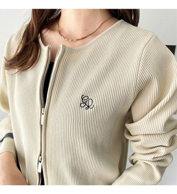 GeeRA（ジーラ）の「ダブルジップニットカーディガン（ニットカーディガン）」｜詳細画像