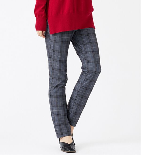 BELLUNA（ベルーナ）の「ウエストらくらく！ふっくら裏起毛ストレッチパンツ（フルレングスパンツ）」｜詳細画像