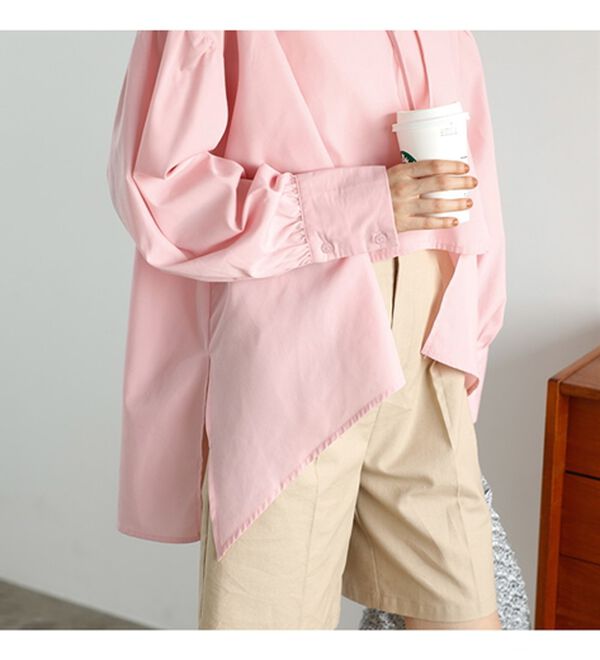 GeeRA（ジーラ）の「イレギュラーヘムスキッパーネックシャツ（シャツ）」｜詳細画像