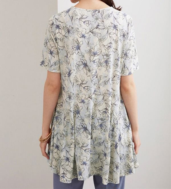 BELLUNA（ベルーナ）の「【接触冷感】フレアーシルエットプリントチュニック（チュニック）」｜詳細画像