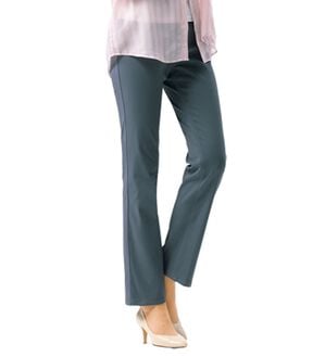 ルフラン（ルフラン）の「楽らく素敵！全方向ストレッチ綿混パンツ（フルレングスパンツ）」｜ブルーグレー