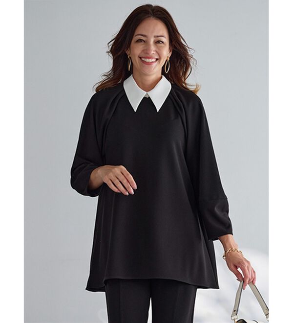 BELLUNA（ベルーナ）の「【セットアップ対応】色褪せにくい黒！ストレートパンツ（フルレングスパンツ）」｜詳細画像