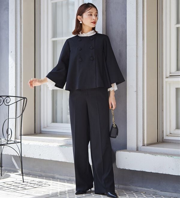 RANAN（ラナン）の「＜２点セット＞フレアージャケットワイドパンツセット（パンツスーツ）」｜詳細画像