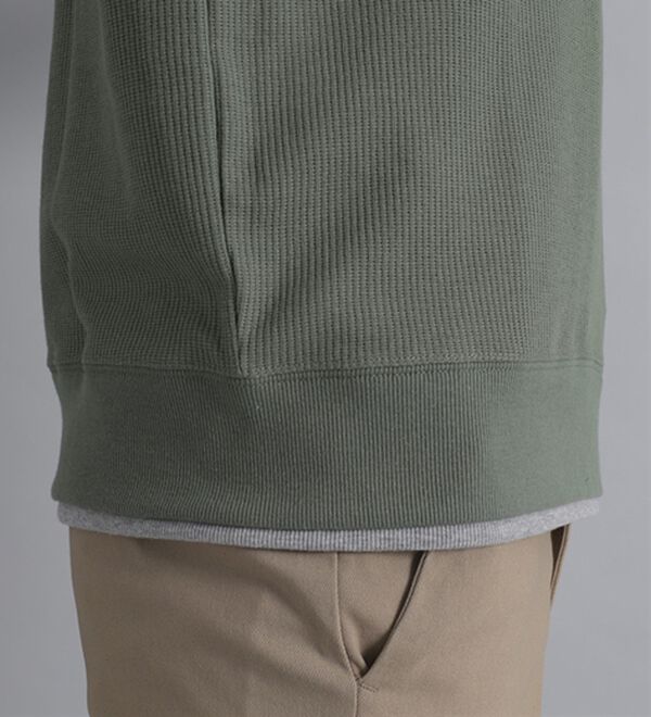 「＜ポロ・ビーシーエス＞ワッフルレイヤードトレーナー（メンズトレーナー）」｜詳細画像