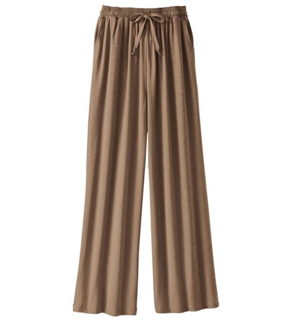 BELLUNA（ベルーナ）の「涼感さらさらスラブ調ワイドパンツ（ワイドパンツ・ガウチョ）」｜詳細画像