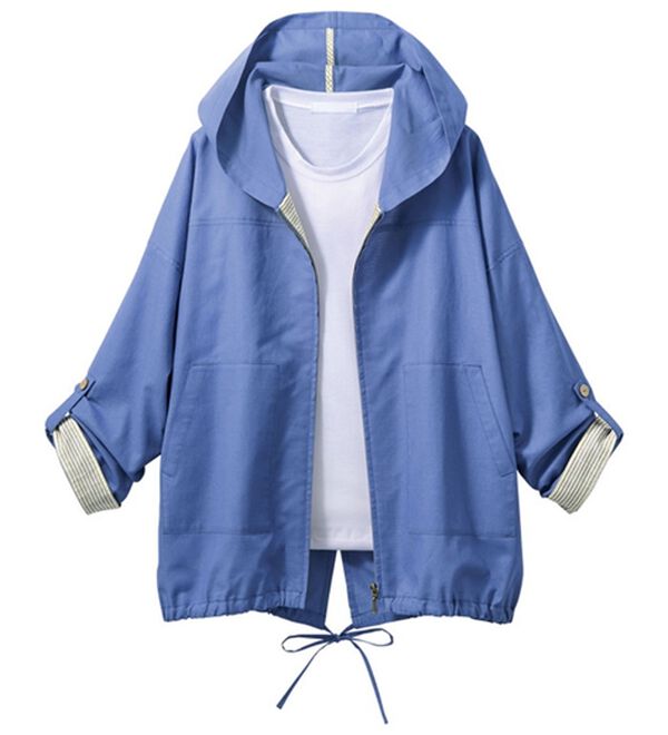 ルフラン（ルフラン）の「綿麻ゆったりサマーブルゾン（ブルゾン）」｜パープルブルー