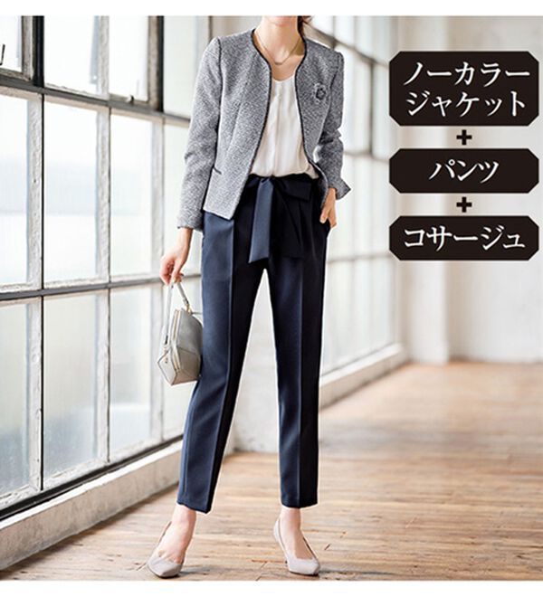 GeeRA（ジーラ）の「【入卒式/セレモニー】ツイード着回し５点セットスーツ　２ジャケット＆パンツ＆ワンピ（その他スーツ）」｜詳細画像