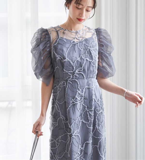 RANAN（ラナン）の「3way袖取り外し可能フェザーレースドレス（その他ワンピース）」｜詳細画像