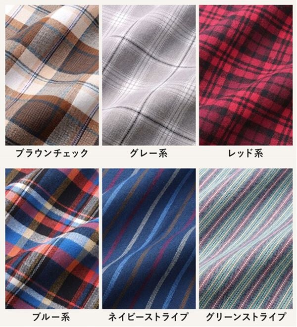 「＜バイロフト（Ｒ）＞カシミヤタッチネルシャツ（メンズシャツ）」｜詳細画像