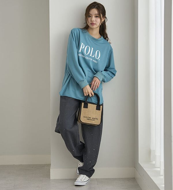 BELLUNA（ベルーナ）の「【ＰＯＬＯ　ＢＣＳ】ミニ裏毛素材デザイントップス（カットソー）」｜詳細画像