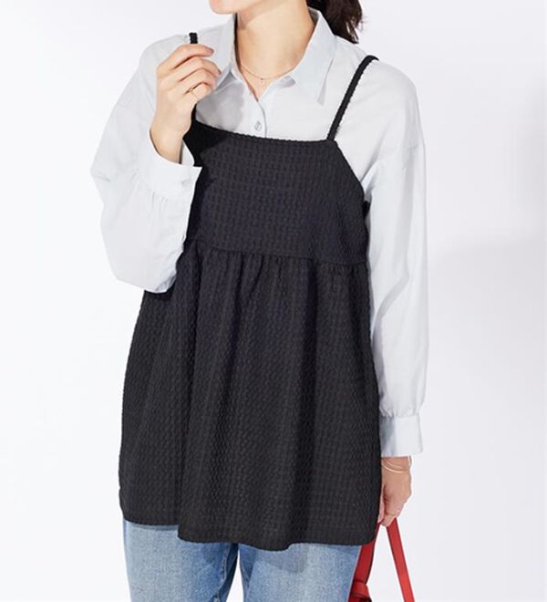 BELLUNA（ベルーナ）の「ジャカード素材ペプラムビスチェ（タンクトップ・キャミソール）」｜詳細画像