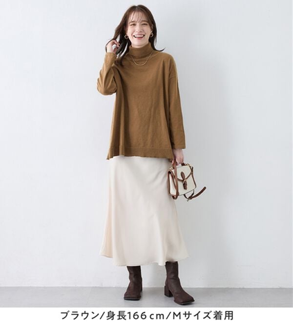 Viola e Viola（ヴィオラ エ ヴィオラ）の「ゆったり着られるハイネックニットチュニック（チュニック）」｜詳細画像