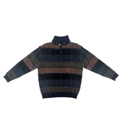 「衿暖かふっくらモールセーター（メンズニット・セーター）」