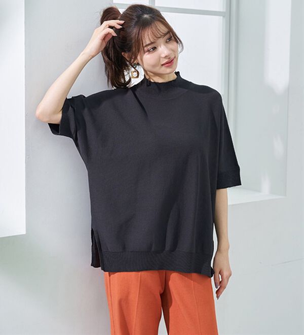 BELLUNA（ベルーナ）の「ガシガシ洗える！涼しげ夏用ドルマンニット（ニット・セーター）」｜詳細画像