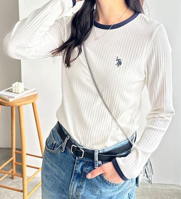 GeeRA（ジーラ）の「【U.S. POLO ASSN.】配色デザインリブロンT（カットソー）」｜詳細画像