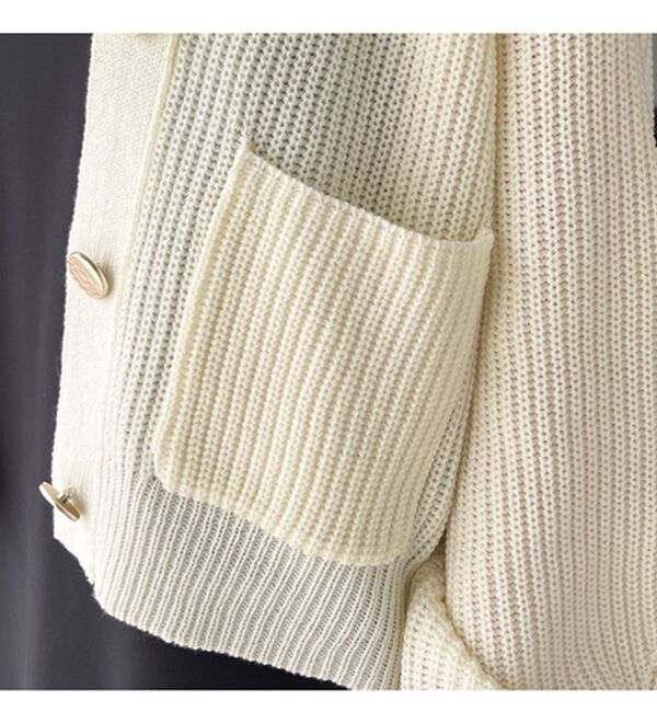 GeeRA（ジーラ）の「ビッグポケットショートニットカーディガン（ニットカーディガン）」｜詳細画像