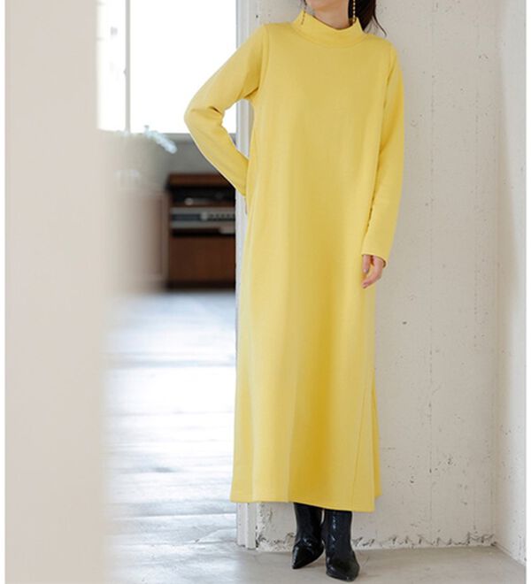 RANAN（ラナン）の「＜Ｂｅａｕｔｉｆｕｌ　Ｃｏｔｔｏｎ＞混　裏起毛！タートルネックワンピース（その他ワンピース）」｜詳細画像