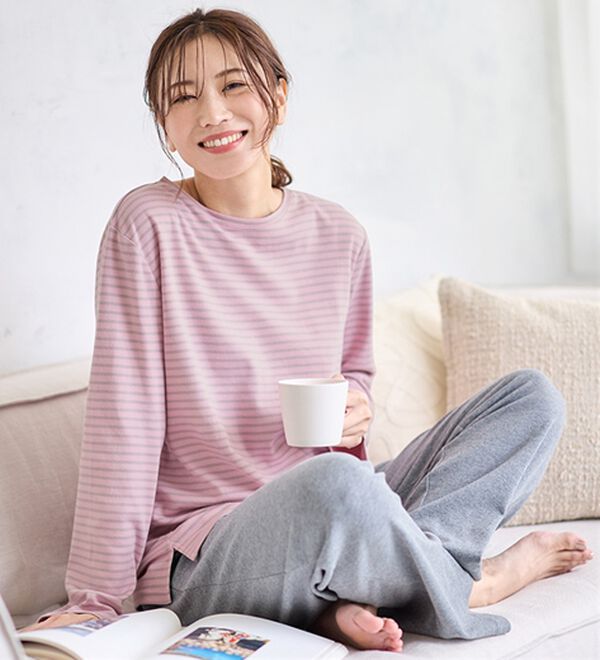 LAVIENNE（ラヴィエンヌ）の「綿１００％スムースパジャマ（パジャマ・ルームウェア）」｜詳細画像